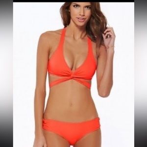 Wrap Sexy Orange Bikini halter top
